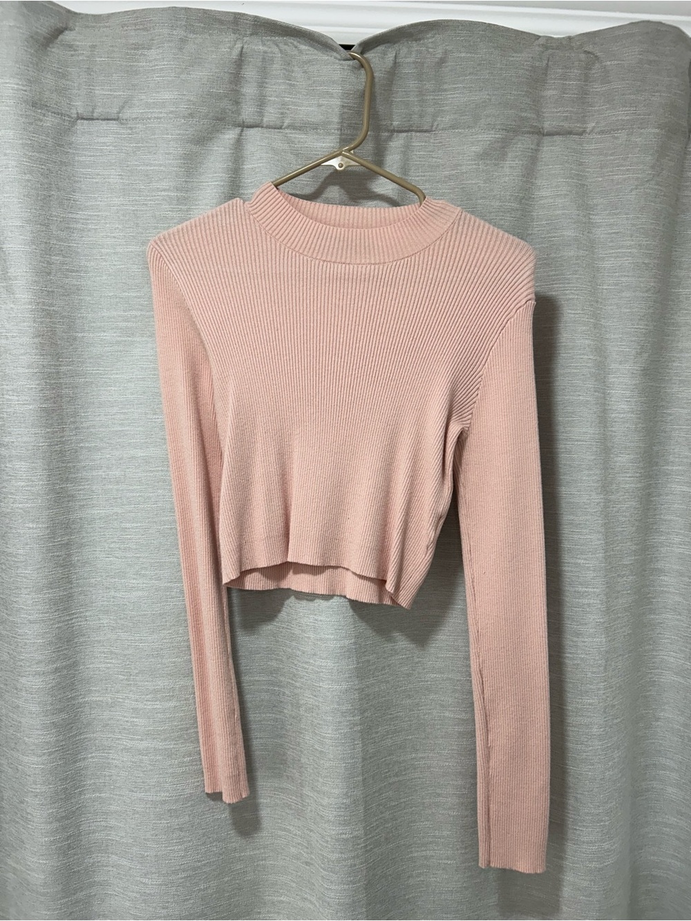 Brandy Melville Ribbed Long-Sleeve Pink